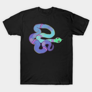 Cute watercolor blue snake T-Shirt